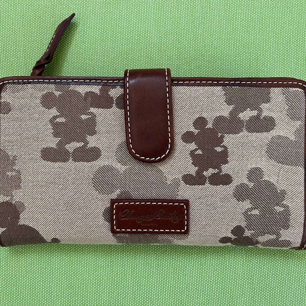 NWT DISNEY DOONEY & BOURKE MICKEY MOUSE TONAL CHECKBOOK WALLET
